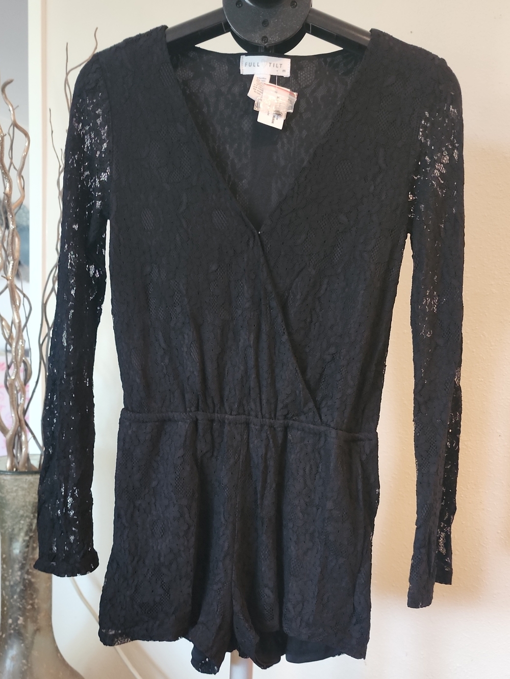 Black Lace Wrap Jumper
